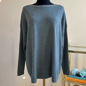 Woolrich Clapshaw Sweater, Seafoam Green Boatneck, Relaxed Fit Large NWT
